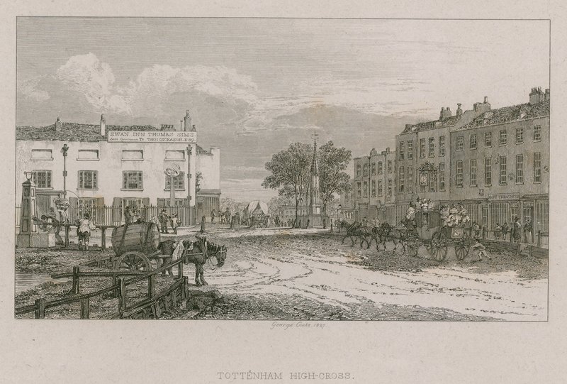 Tottenham High Cross, London af George Cooke