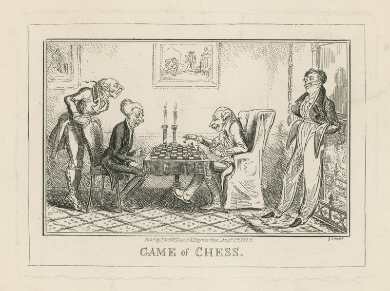Spil skak af George Cruikshank