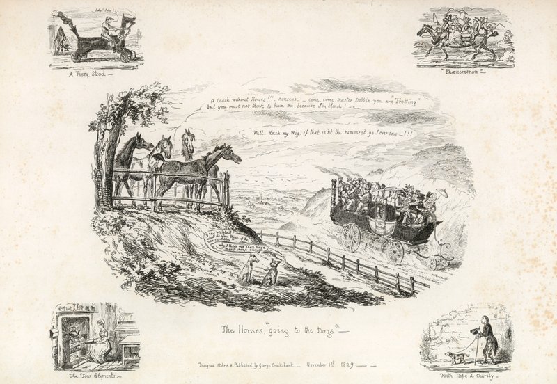 Gurneys dampvogn af George Cruikshank