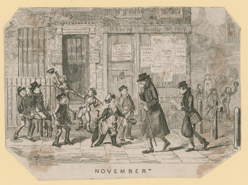 Guy Fawkes-aften af George Cruikshank