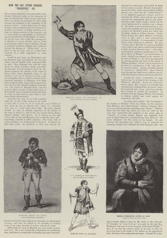 Hvordan de gamle skuespillere klædte Shakespeare af George Cruikshank