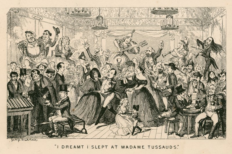 Jeg drømte, at jeg sov på Madame Tussauds af George Cruikshank