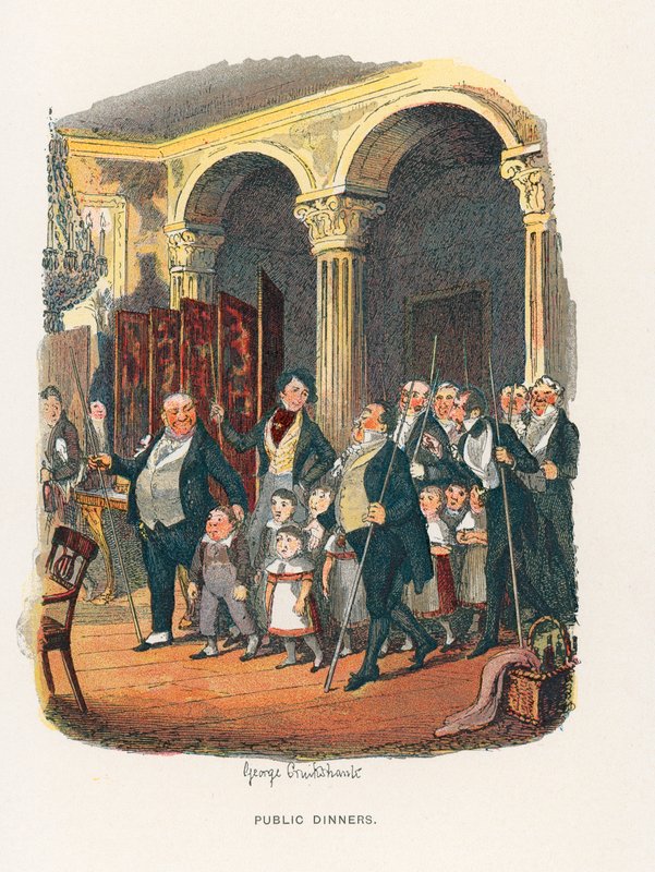 Illustration til Sketches af Boz af George Cruikshank