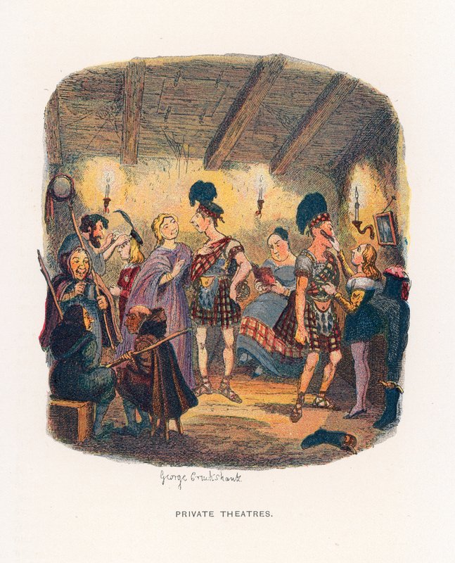 Illustration til Sketches af Boz af George Cruikshank