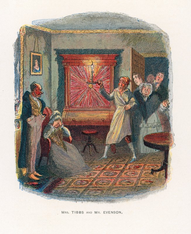 Illustration til Sketches af Boz af George Cruikshank