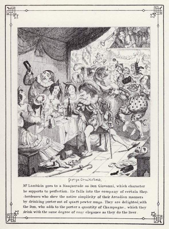 Illustration til The Bachelors Own Book, or The Progress of Mr Lambkin (Gent) (gravering) af George Cruikshank