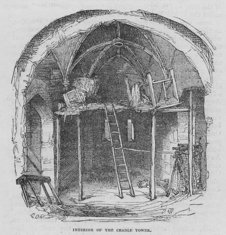 Interiør af Cradle Tower (gravering) af George Cruikshank