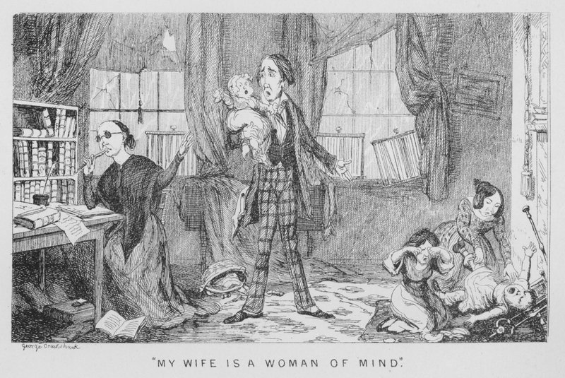 ?Min kone er en kvinde i sindet? af George Cruikshank