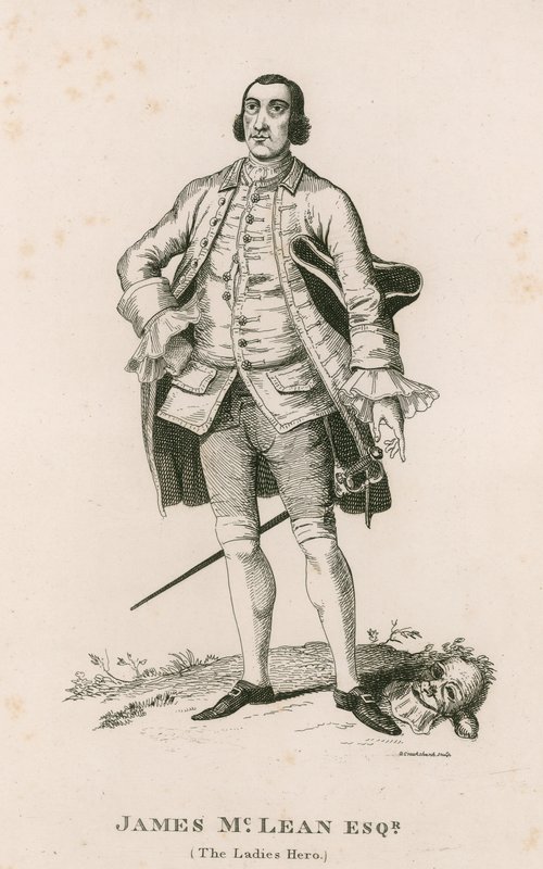 Portræt af James McLean (The Ladies Hero) af George Cruikshank