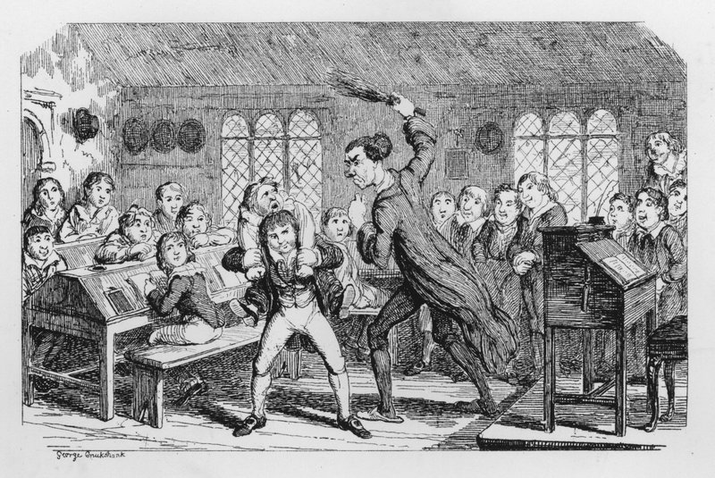 School floggingdani af George Cruikshank