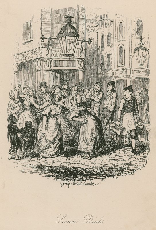 Seven Dials, London af George Cruikshank