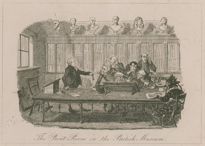 Print Room i British Museum af George Cruikshank
