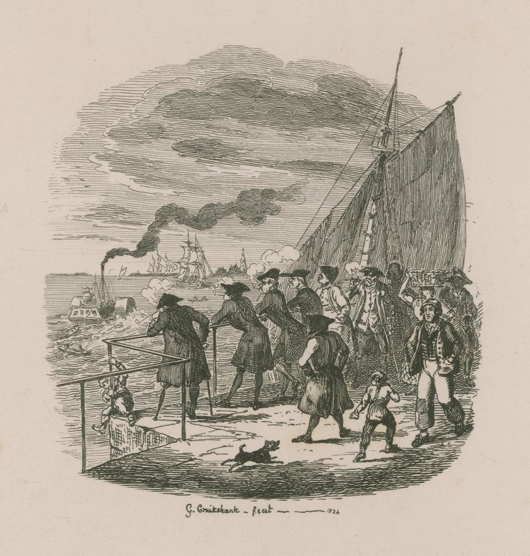 Promenaden, Greenwich Hospital af George Cruikshank
