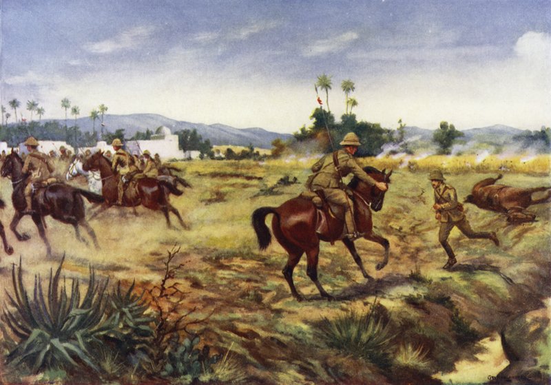 Menig Charles Hull reddede livet på kaptajn G E D Learoyd, Hafiz Kor, Northwest Frontier, Indien, 5. september 1915 af George Derville Rowlandson