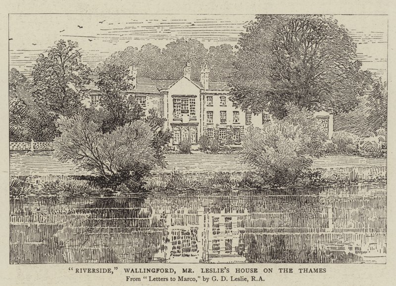 Riverside, Wallingford, hr. Leslies hus ved Themsen af George Dunlop Leslie