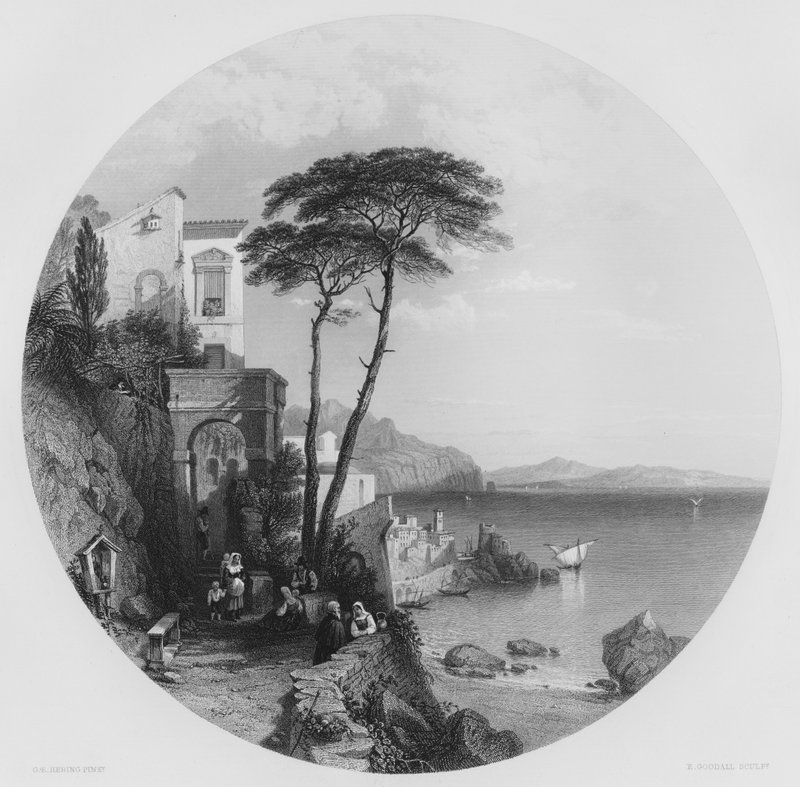 Amalfi (gravering) af George Edwards Hering