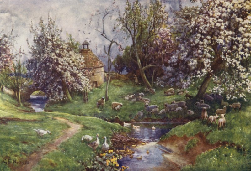 En Cotswold-plantage af George Franck Nicholls