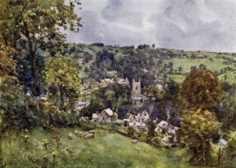 Bodmin (farve litho) af George Franck Nicholls
