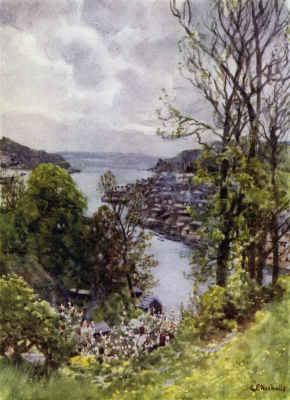 Fowey (farve litho) af George Franck Nicholls