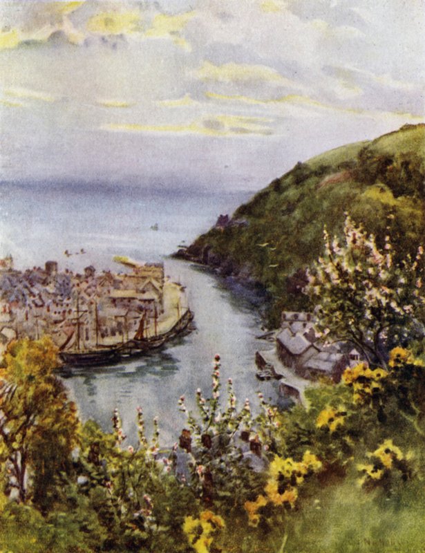 Looe (farve litho) af George Franck Nicholls