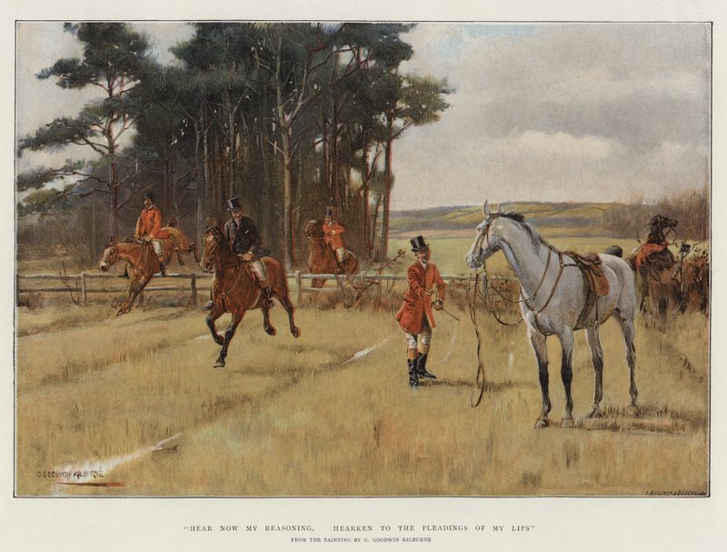 Hør nu min fornuft, lyt til mine læbers bønner af George Goodwin Kilburne