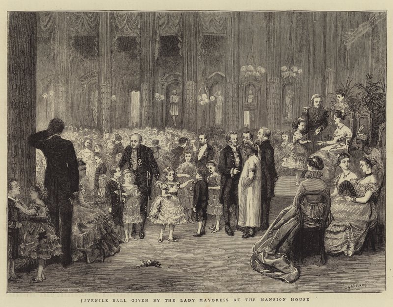 Ungdomsbal givet af borgmesterinden i Mansion House af George Goodwin Kilburne