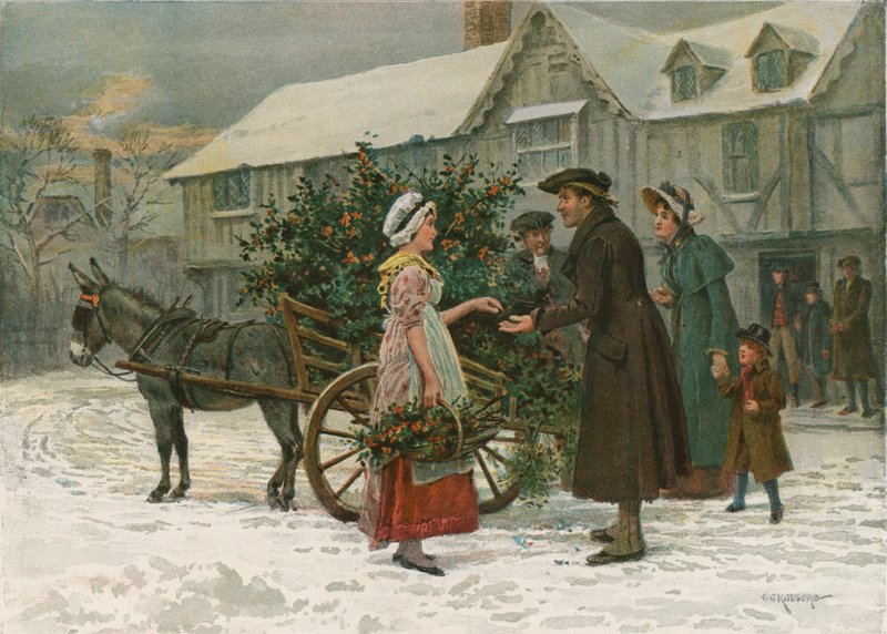 Holly Cart af George Goodwin Kilburne