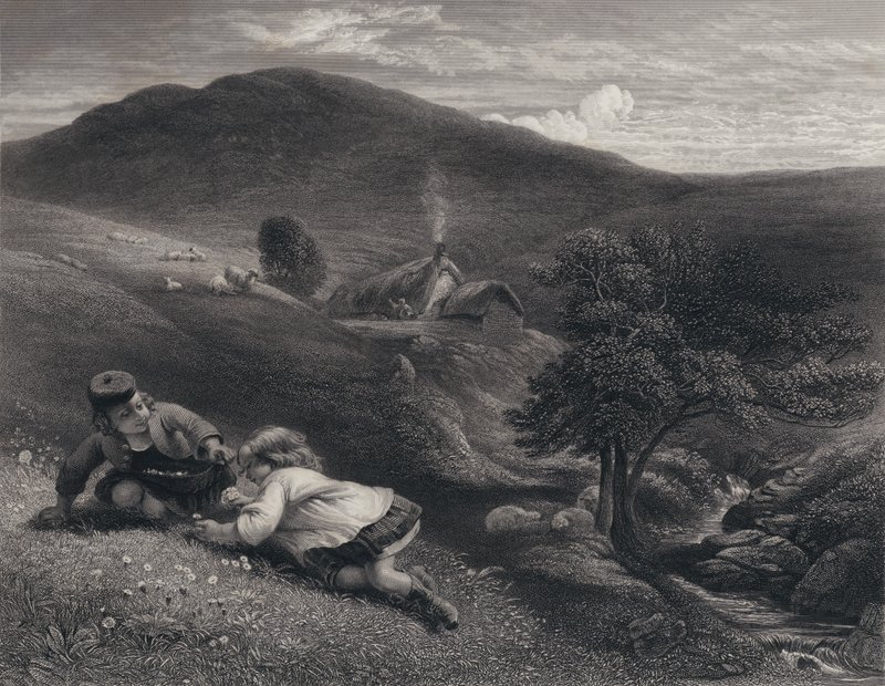 Illustration til Auld Lang Syne af Robert Burns af George Harvey