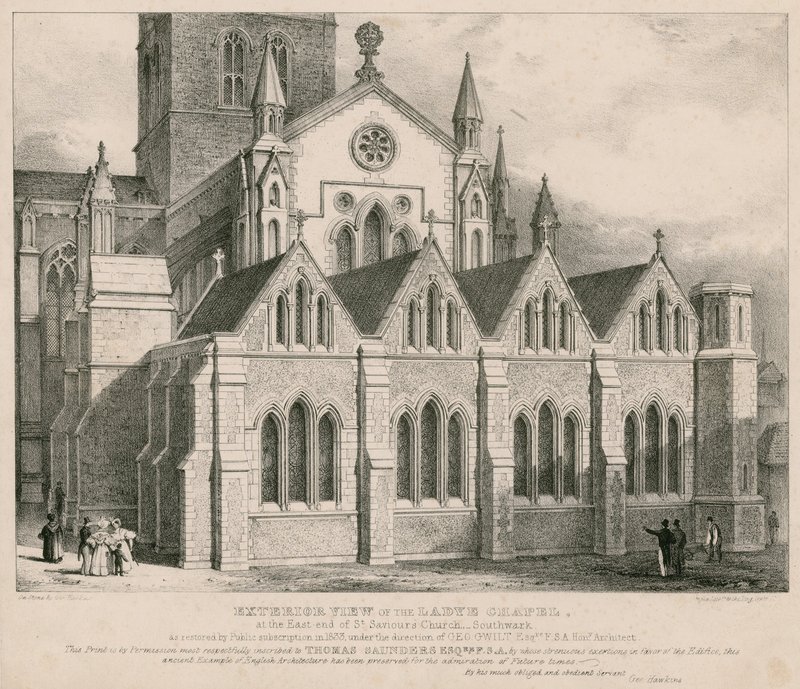 Udsigt til Ladye Chapel i den østlige ende af St Saviour