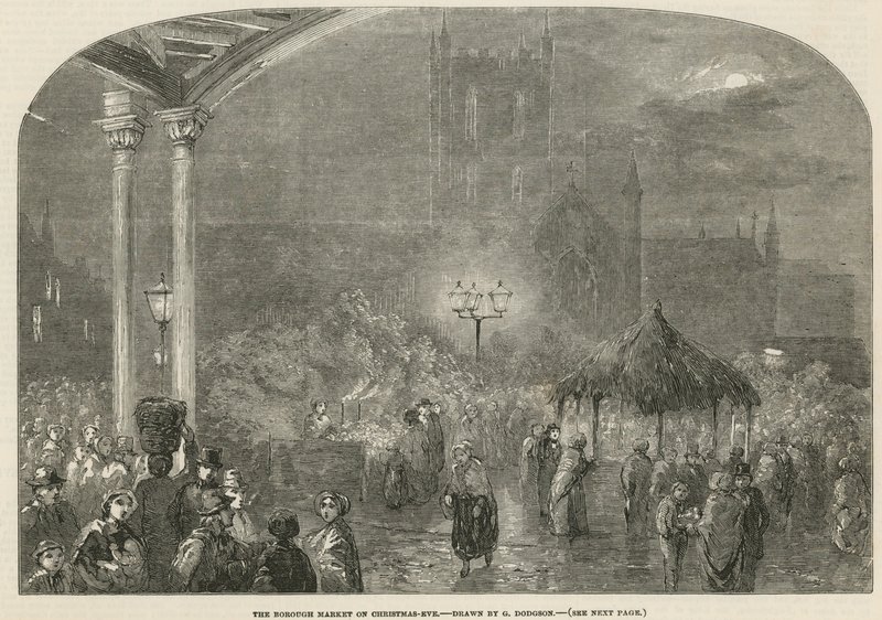 Borough Market, London, juleaften af George Haydock Dodgson