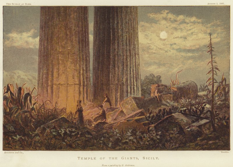 Giganternes tempel på Sicilien af George Henry Andrews