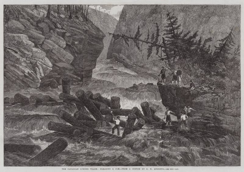 Den canadiske tømmerhandel, rydder en marmelade af George Henry Andrews