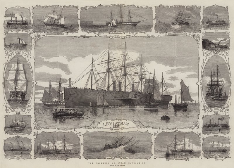 Fremskridt for Steam Navigation af George Henry Andrews