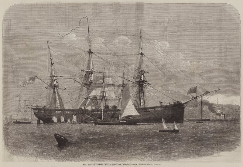 USA Steam-Corvette, Niagara af George Henry Andrews