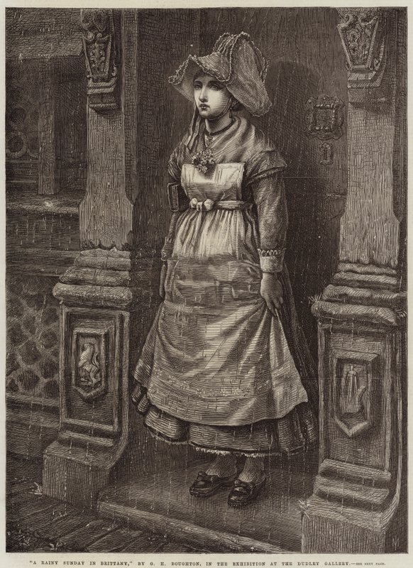 En regnfuld søndag i Bretagne af George Henry Boughton