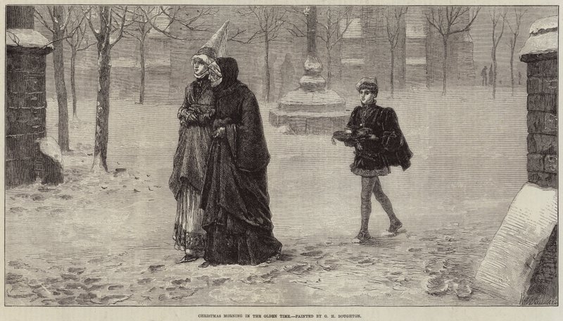 Julemorgen i gammel tid af George Henry Boughton