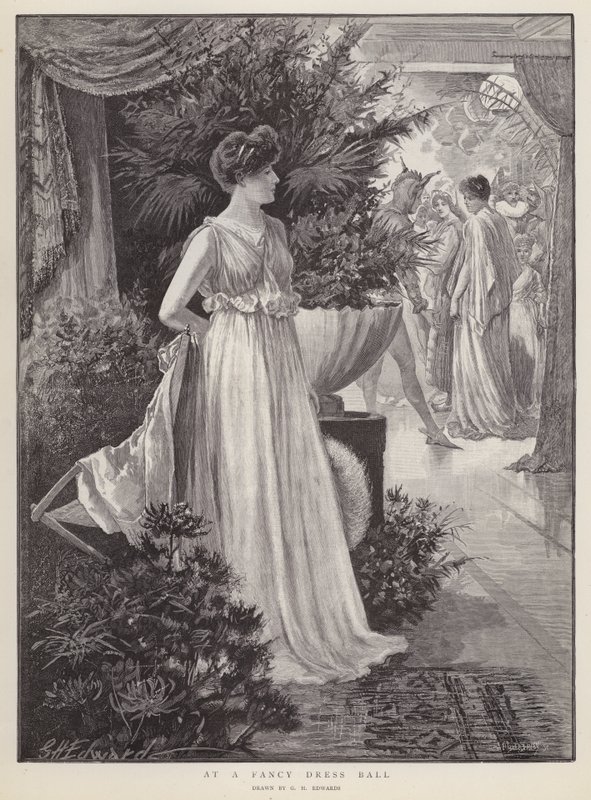 Ved en pyntebal (litho) af George Henry Edwards