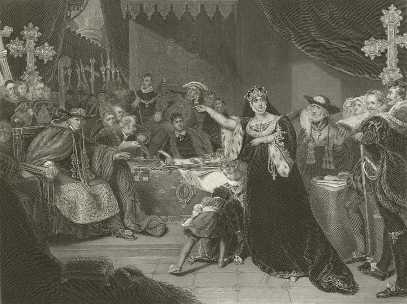 Retssagen mod Katarina af Aragon, 1529 af George Henry Harlow