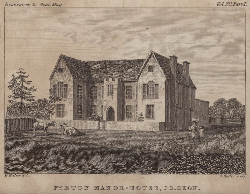 Pyrton Manor House, Oxfordshire (gravering) af George Hollis