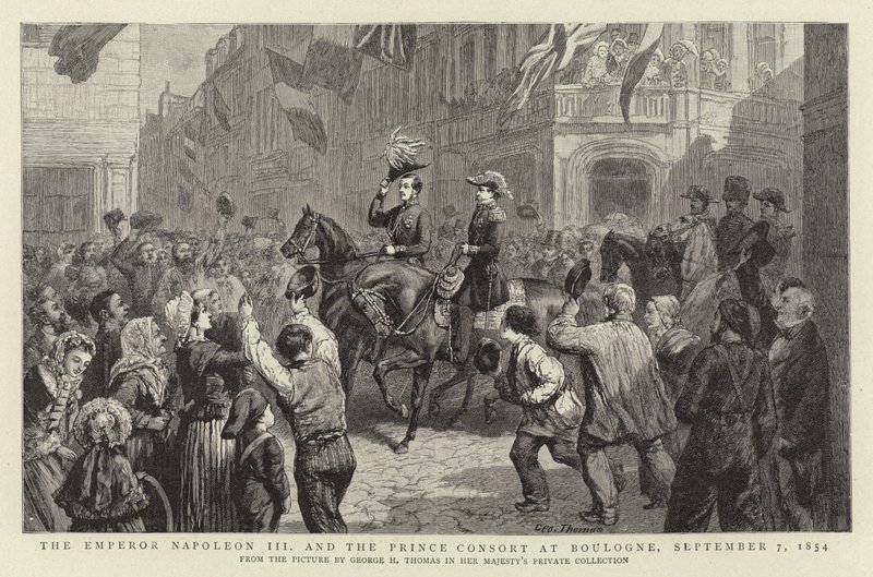 Kejser Napoleon III og prinsgemalen i Boulogne, 7. september 1854 af George Housman Thomas