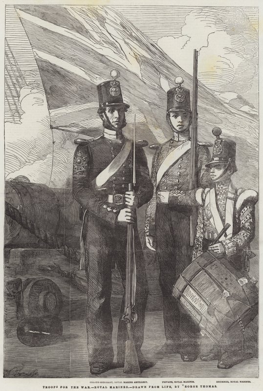 Tropper til krigen, Royal Marines af George Housman Thomas