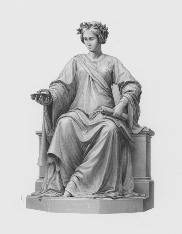 Medicin, indgraveret af G Stodart fra statuen af Ernst Hahnel (gravering) af George J. Stodart