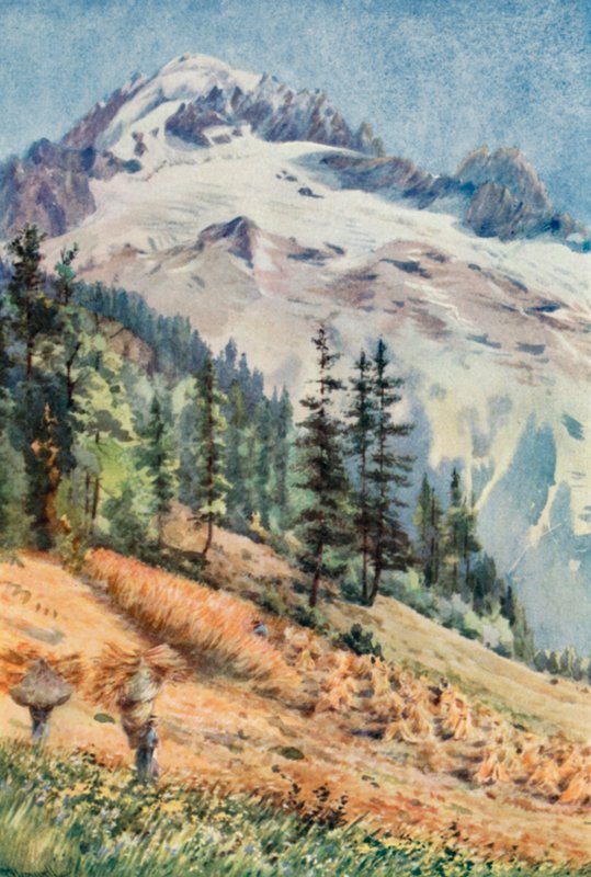 The Aiguille Verte and the Aiguille Du Dru, Autumndani af George Jackson Flemwell