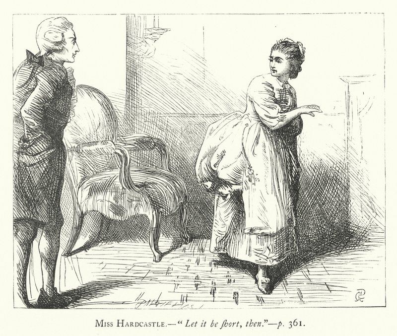 Illustration til She Stoops To Conquer (gravering) af George John Pinwell