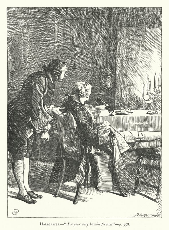 Illustration til She Stoops To Conquer (gravering) af George John Pinwell