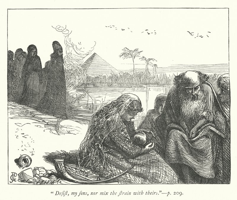 Illustration til Fangenskabet (gravering) af George John Pinwell