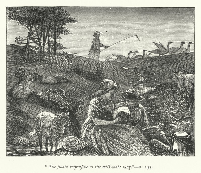 Illustration til Den øde landsby (gravering) af George John Pinwell