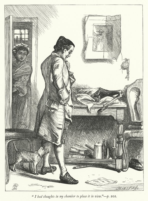 Illustration til Den øde landsby (gravering) af George John Pinwell