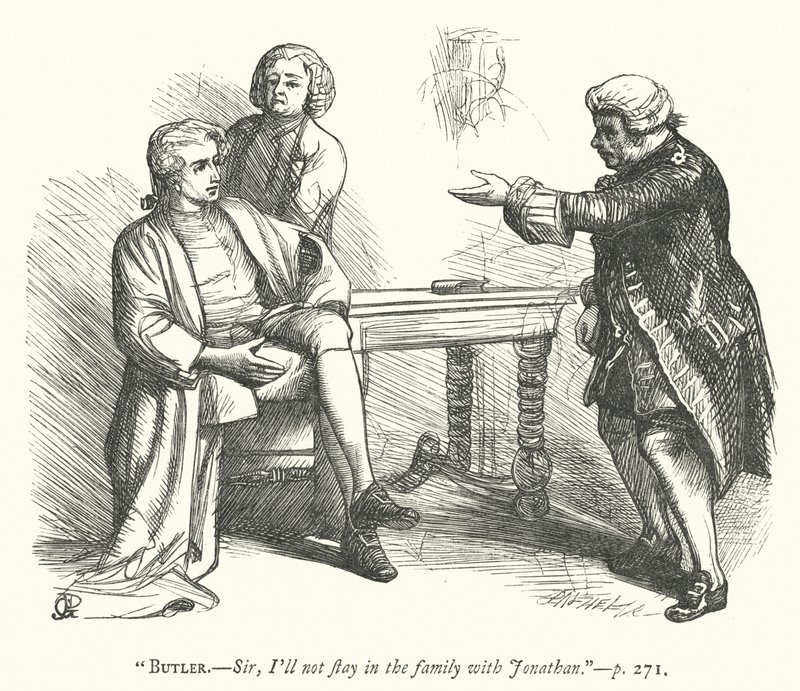 Illustration til Den godmodige mand (gravering) af George John Pinwell