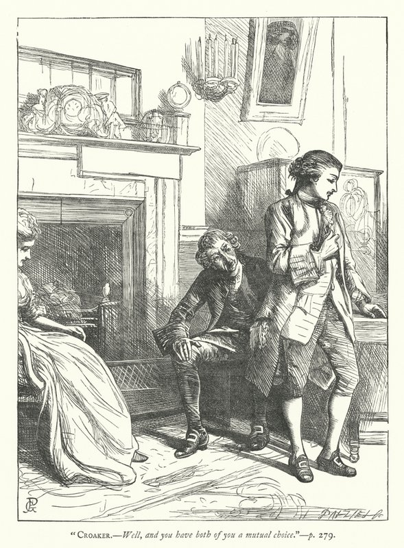 Illustration til Den godmodige mand (gravering) af George John Pinwell